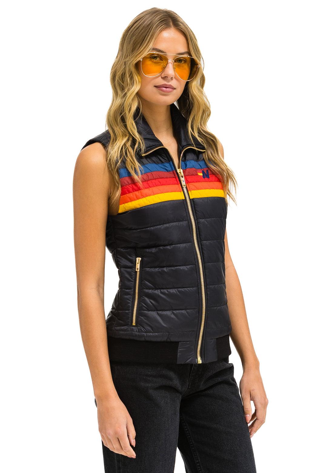 WOMEN'S 5 STRIPE VEST - BLACK Female Product Image