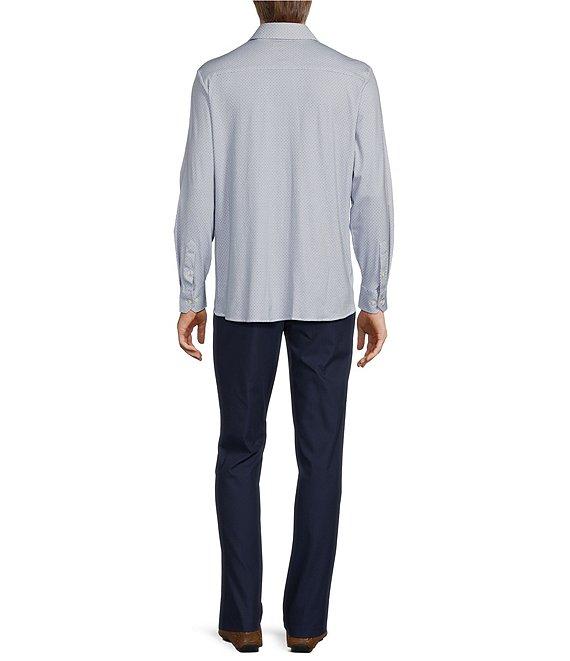 Hart Schaffner Marx State Street Essentials Albini 4FLEX Long Sleeve Geo Printed Coat Front Shirt Product Image