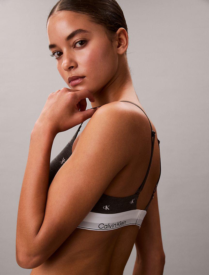 Icon Cotton Modal Lightly Lined Triangle Bralette Product Image