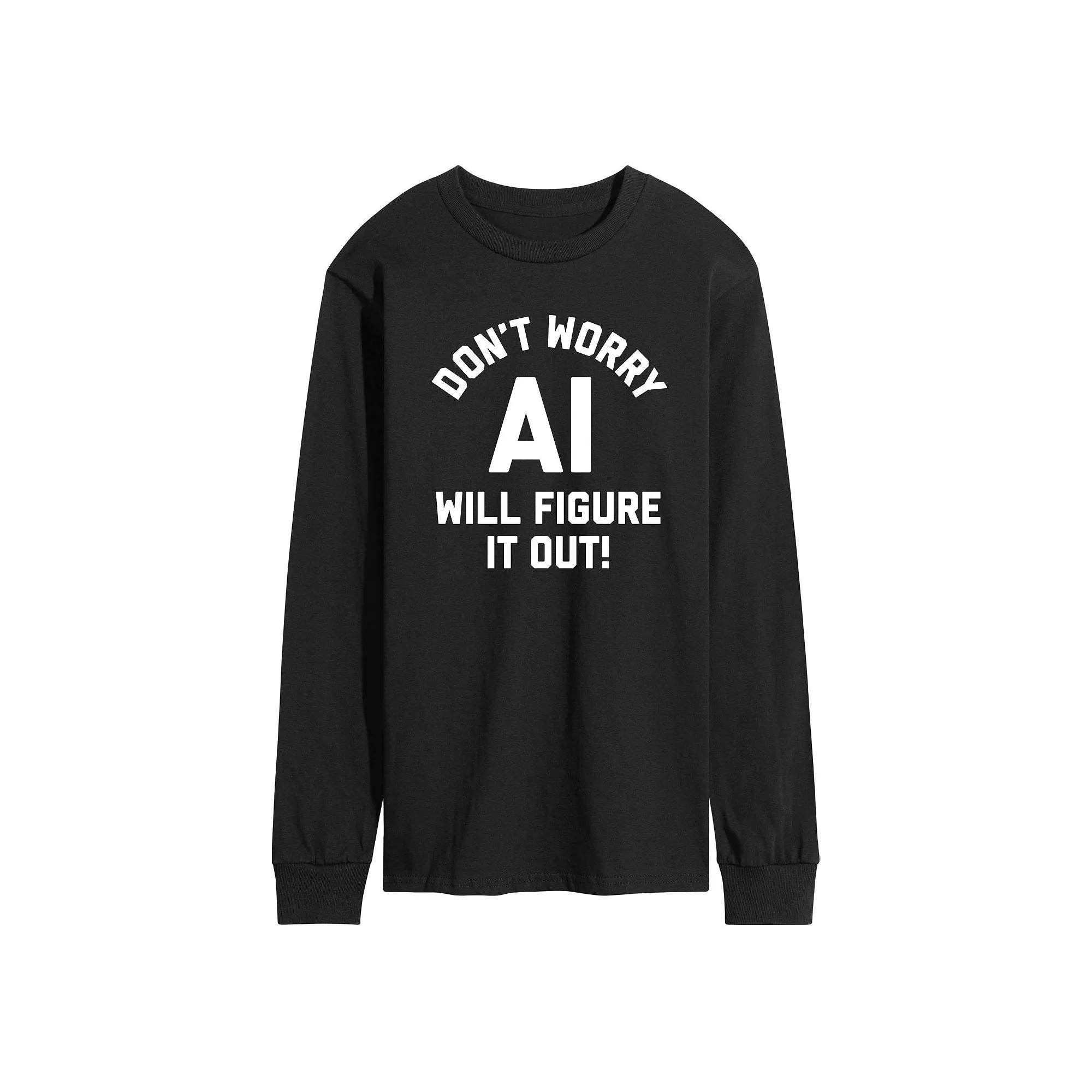 Men's AI Will Figure It Out Long Sleeve Graphic Tee Graphic Tee,  Product Image