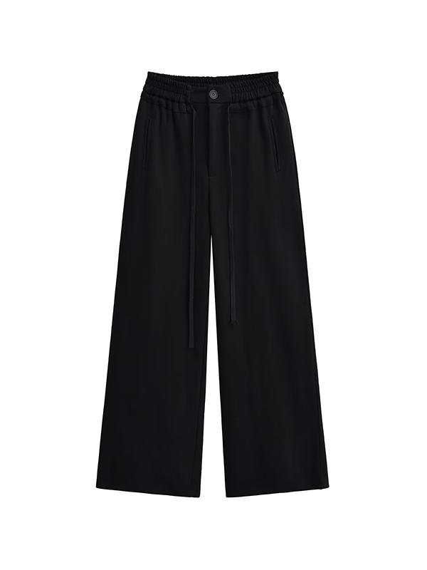 Solid High Rise Drawstring Sweatpants Product Image