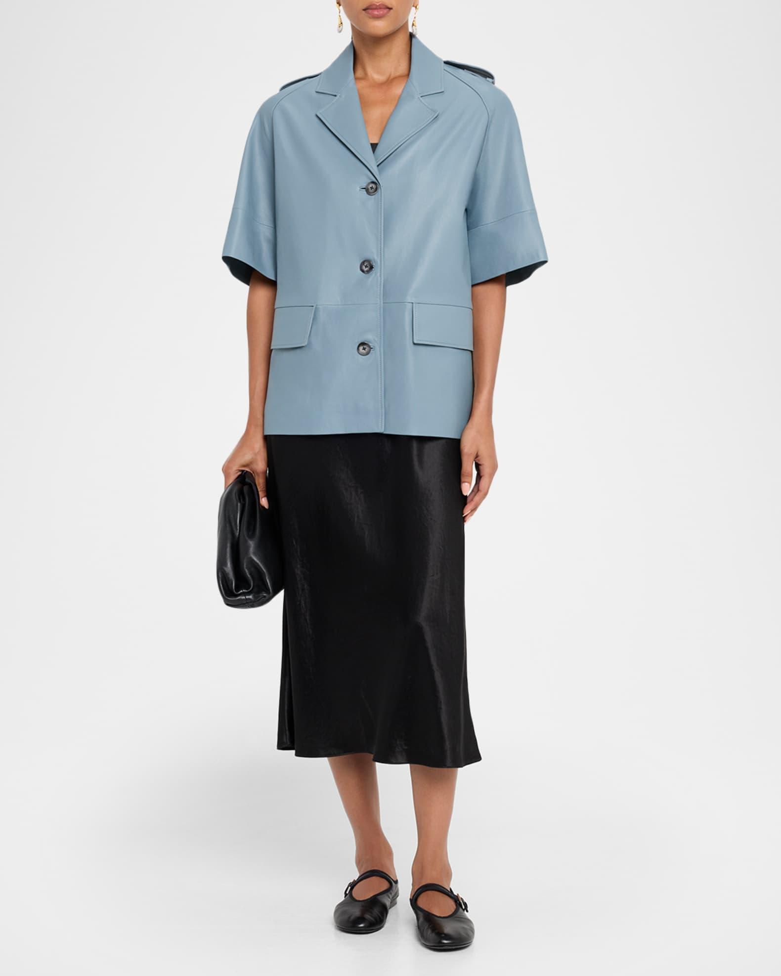 Sleek Statement I Lambskin Leather Coat Product Image