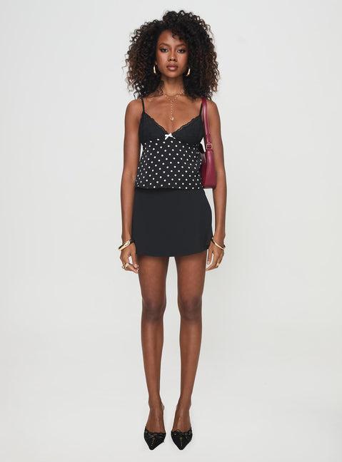 Castien Top Black Polka Product Image