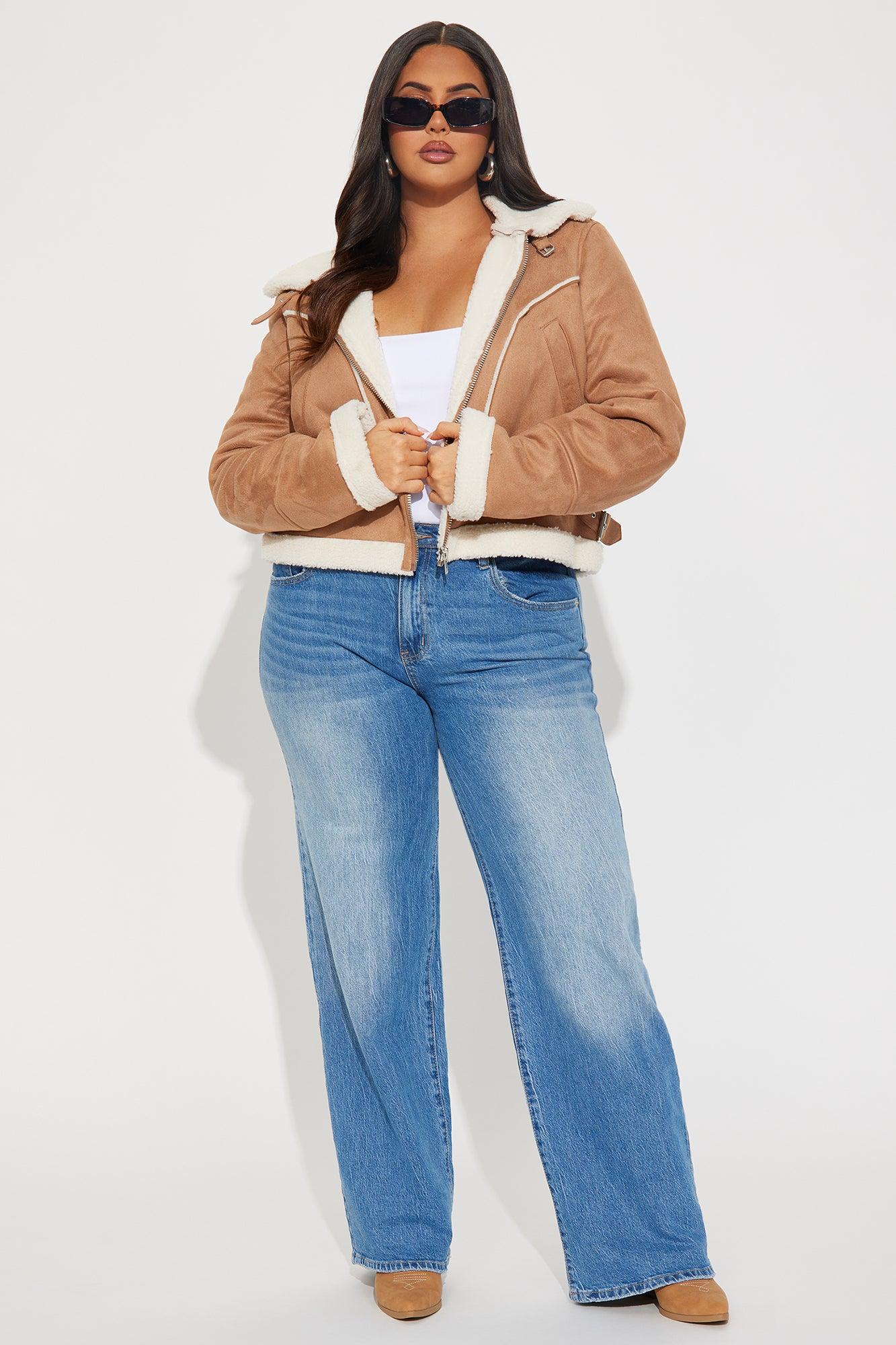 Look My Way Shearling Jacket - Khaki Female Product Image