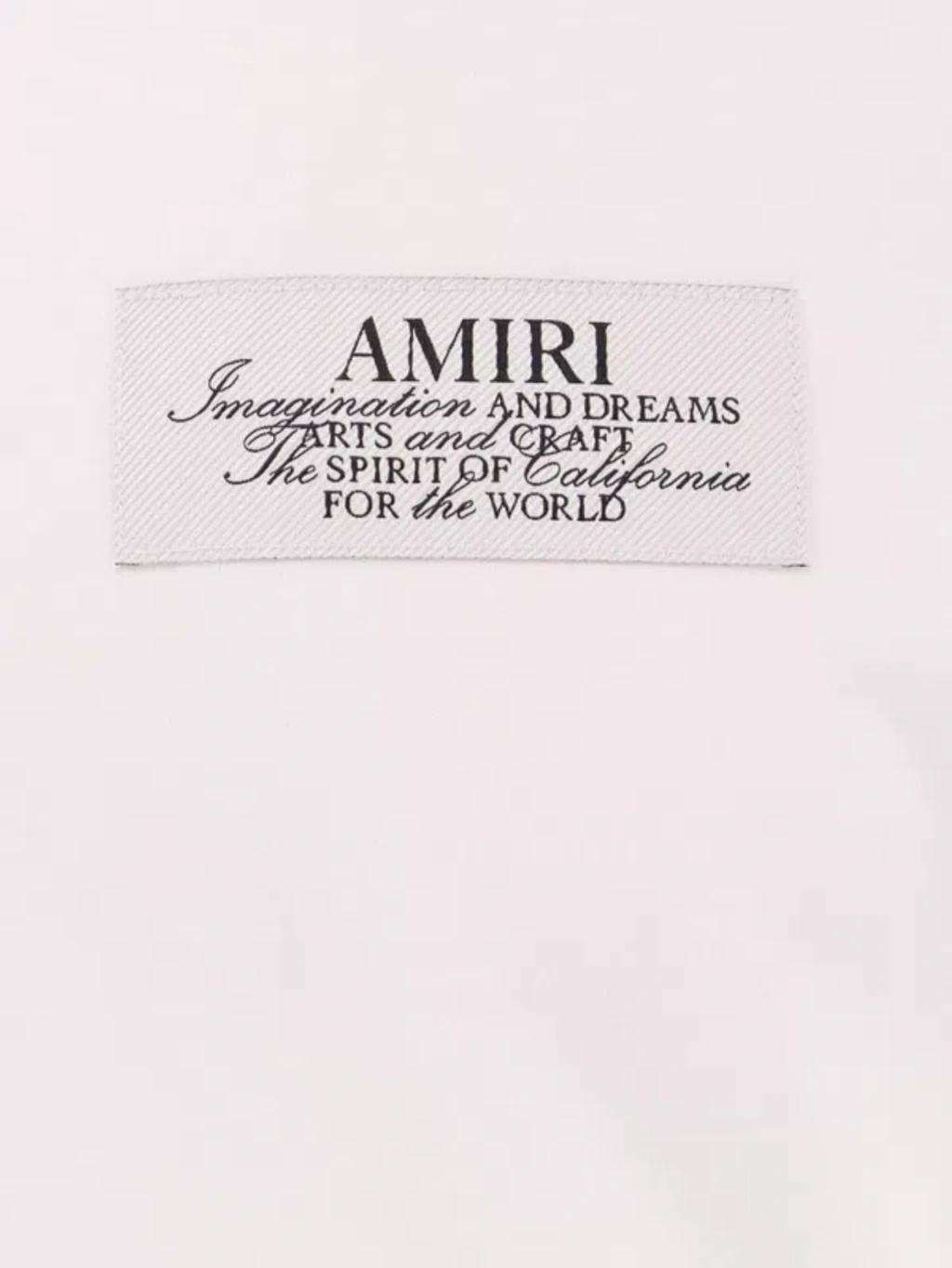 AMIRI Black Crewneck T-shirt With Logo Lettering On Front And Rear Product Image