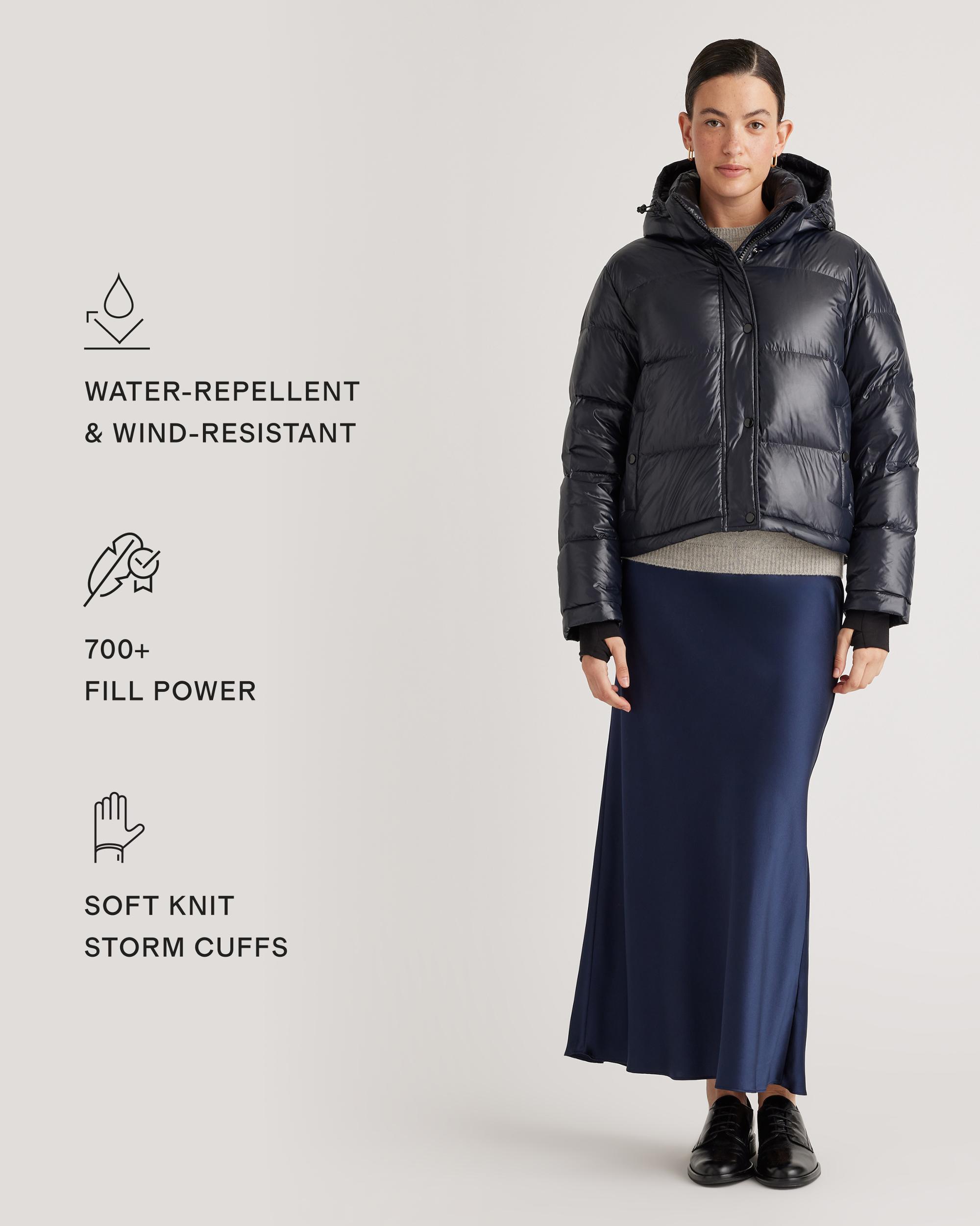 Quince | Women's Responsible Down Cropped Puffer Jacket Size XS, Recycled Polyester Product Image