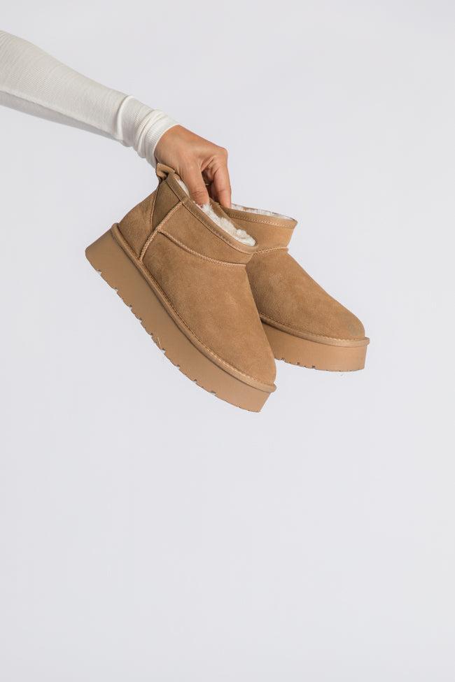 Georgia Chestnut Platform Mini Boots FINAL SALE Product Image