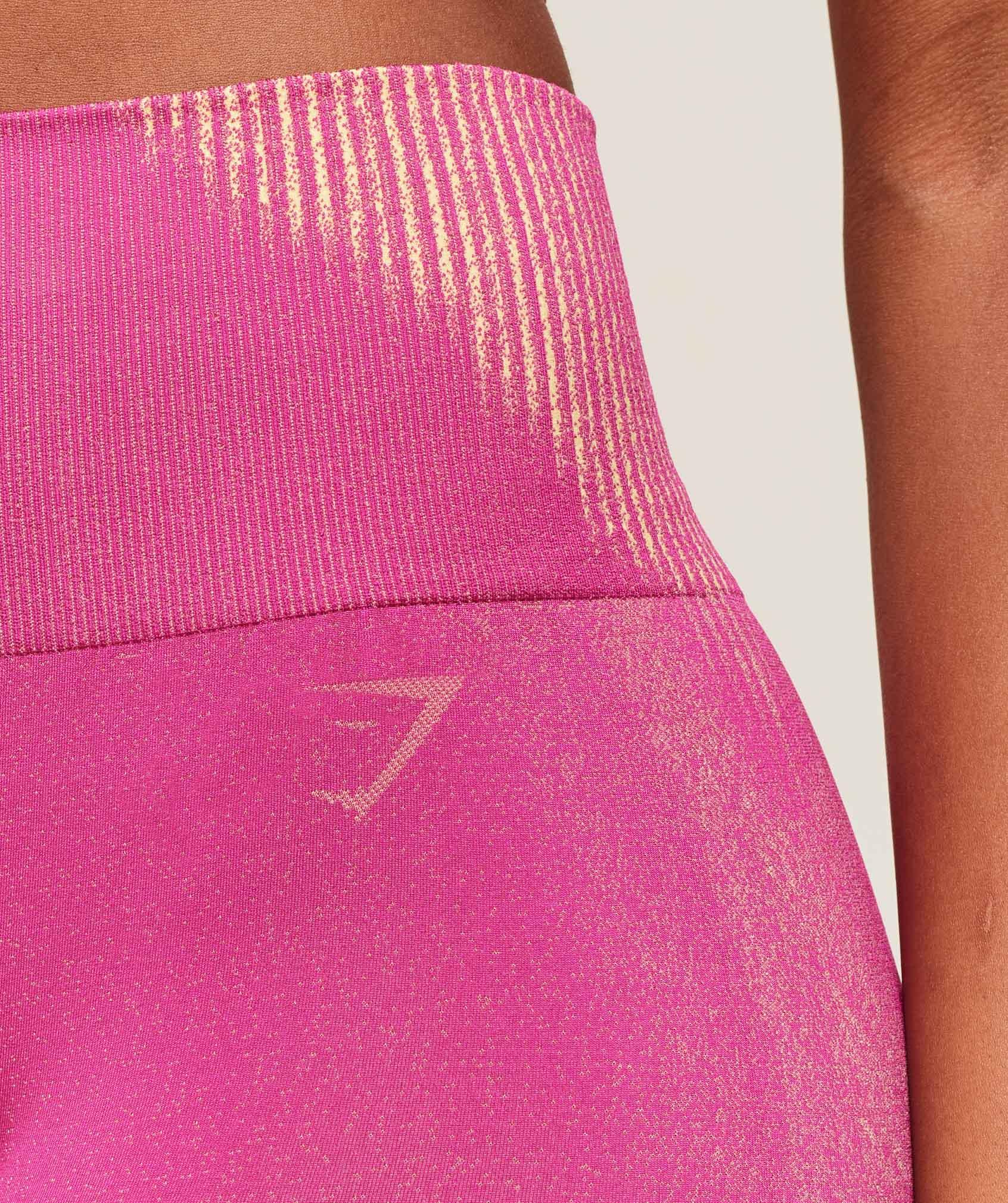 Gymshark Diffuse Seamless Leggings - Winning Pink/Refresh Yellow Female Product Image