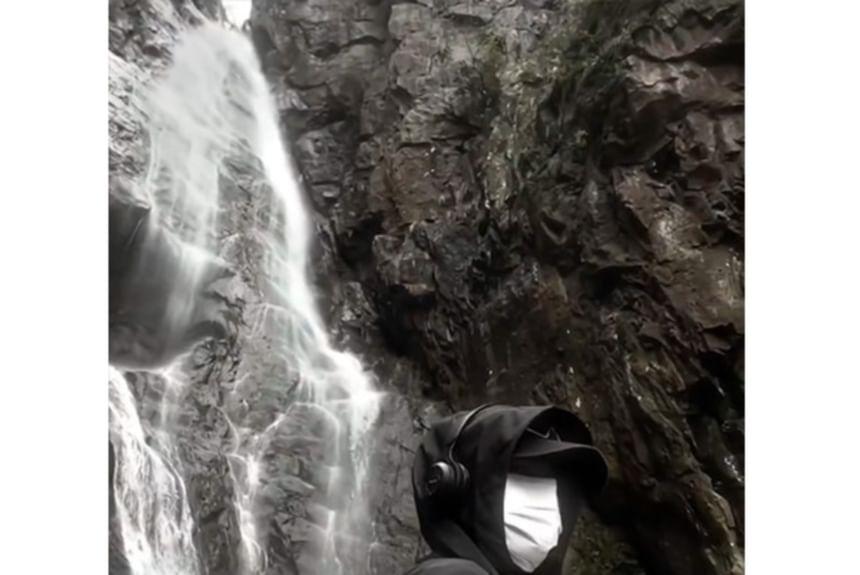 Hooded Plain Waterproof Zip Jacket Product Image