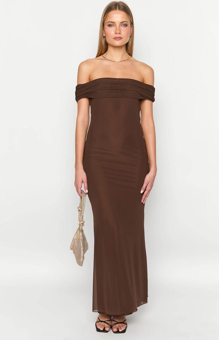 Amabella Brown Maxi Dress Product Image