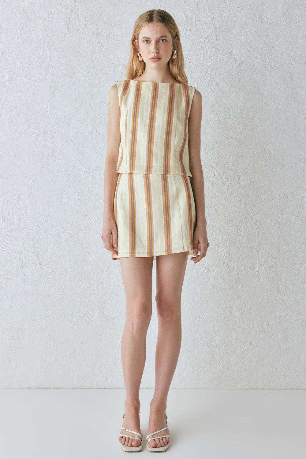 Ama Linen Top Stripe Product Image