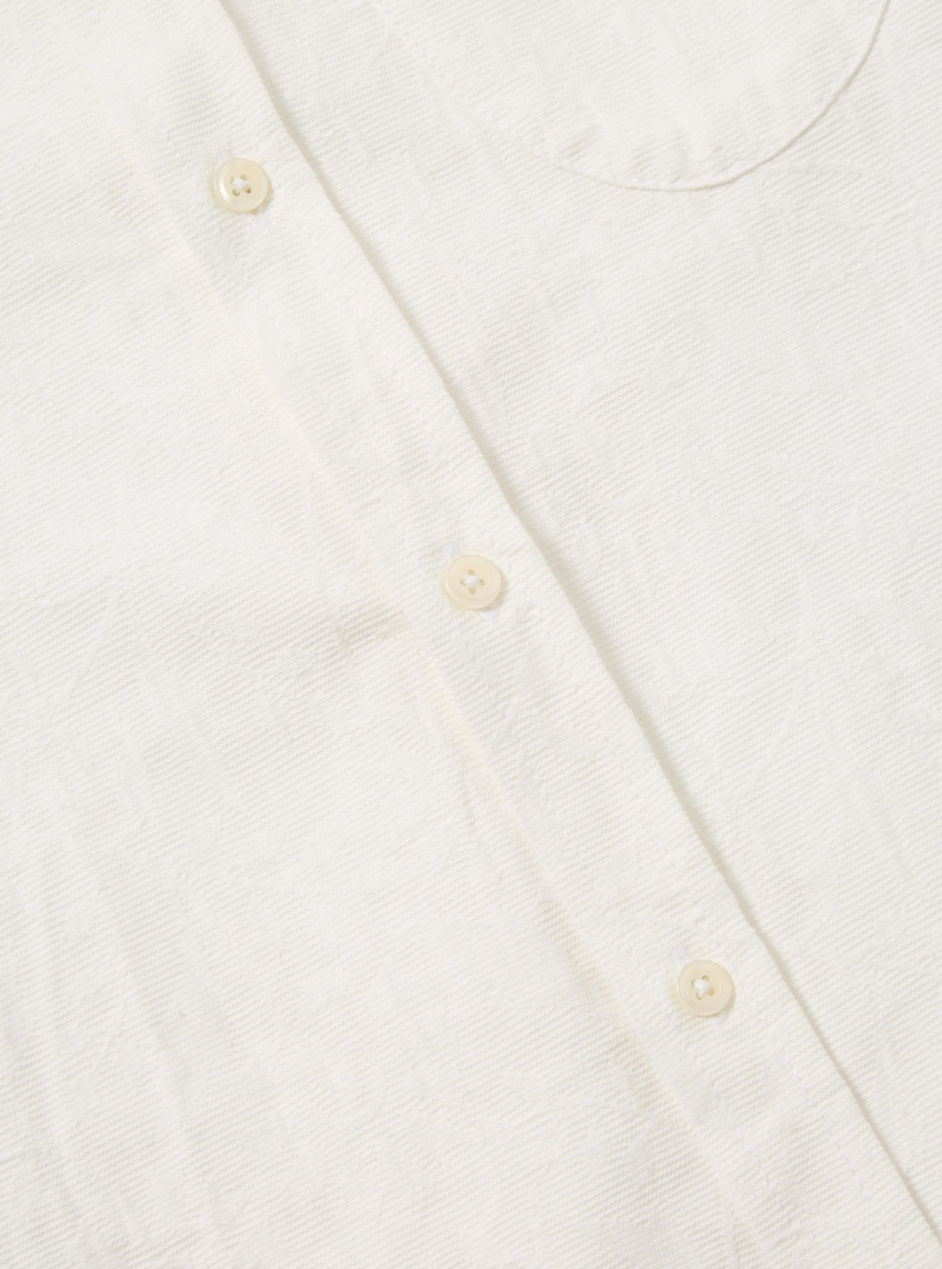 Universal Works Lazy Day Shirt in White Floral Jacquard Product Image
