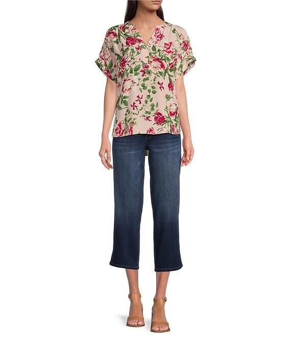 KUT from the Kloth Charlotte High Rise Fab At Fit Technique Culotte Crop Jeans Product Image