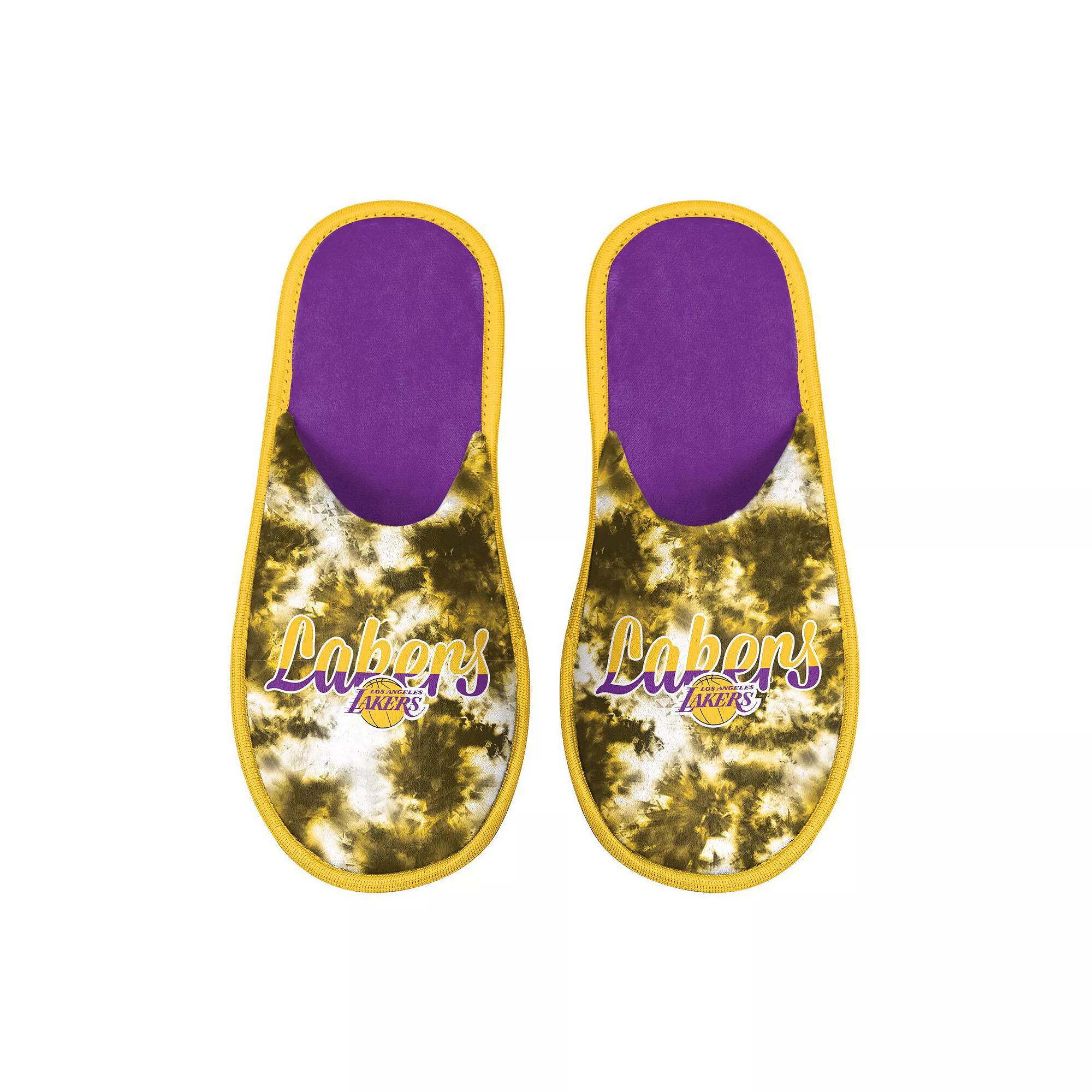 Women's FOCO Los Angeles Lakers Team Scuff Slide Slippers, Size: Large, Yellow Product Image
