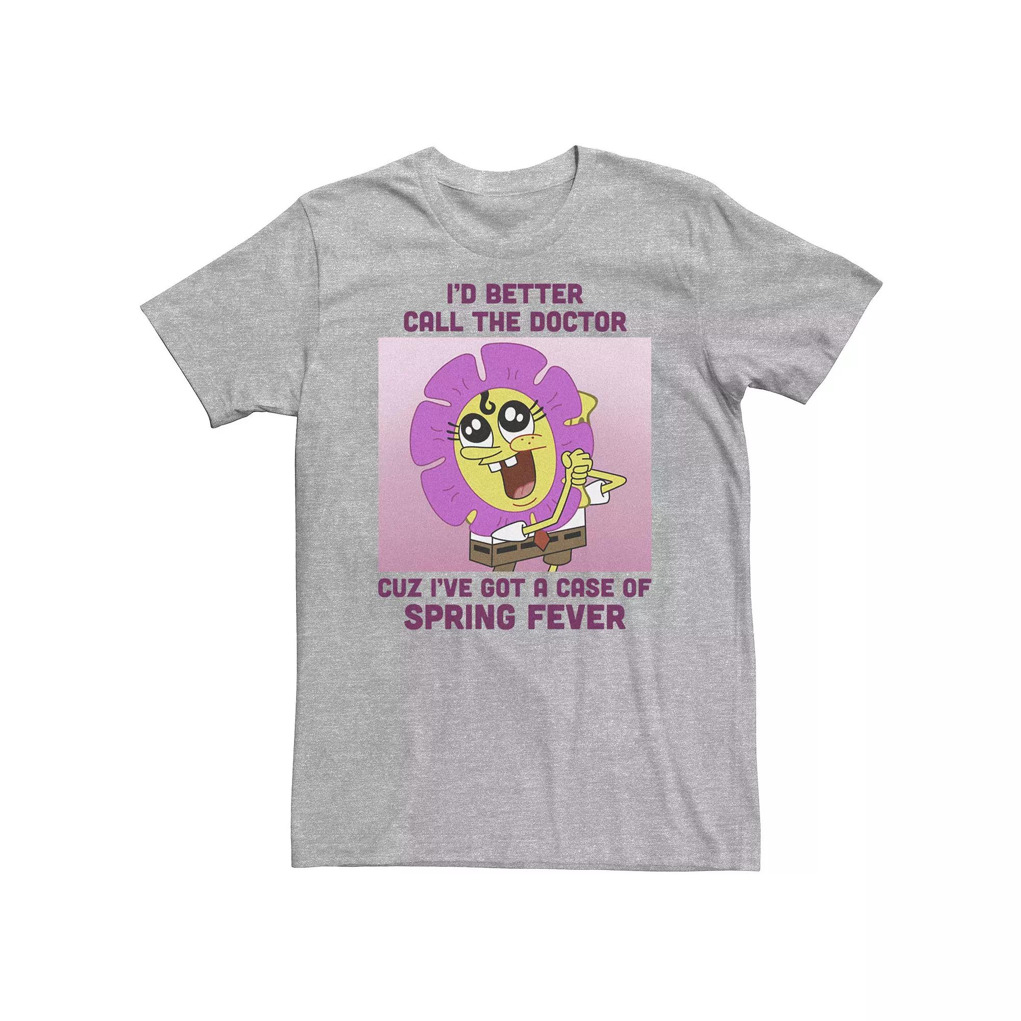 Big & Tall Spongebob Squarepants Spring Fever Flower Tee, Men's,  Product Image
