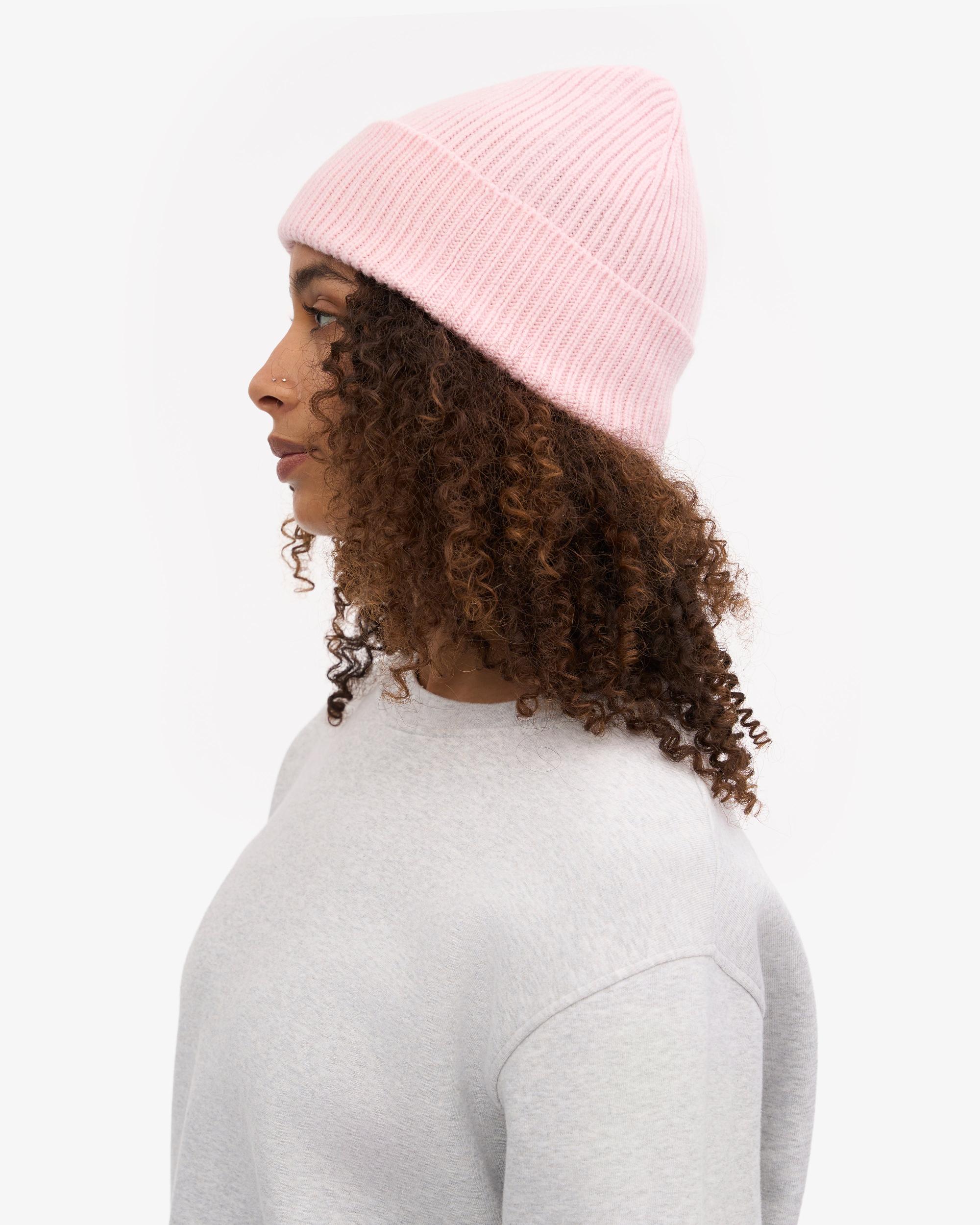 Merino Wool Beanie - Faded Pink Product Image