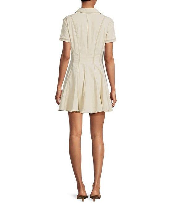 Gianni Bini Carolina Collar Short Sleeve A-Line Mini Dress Product Image