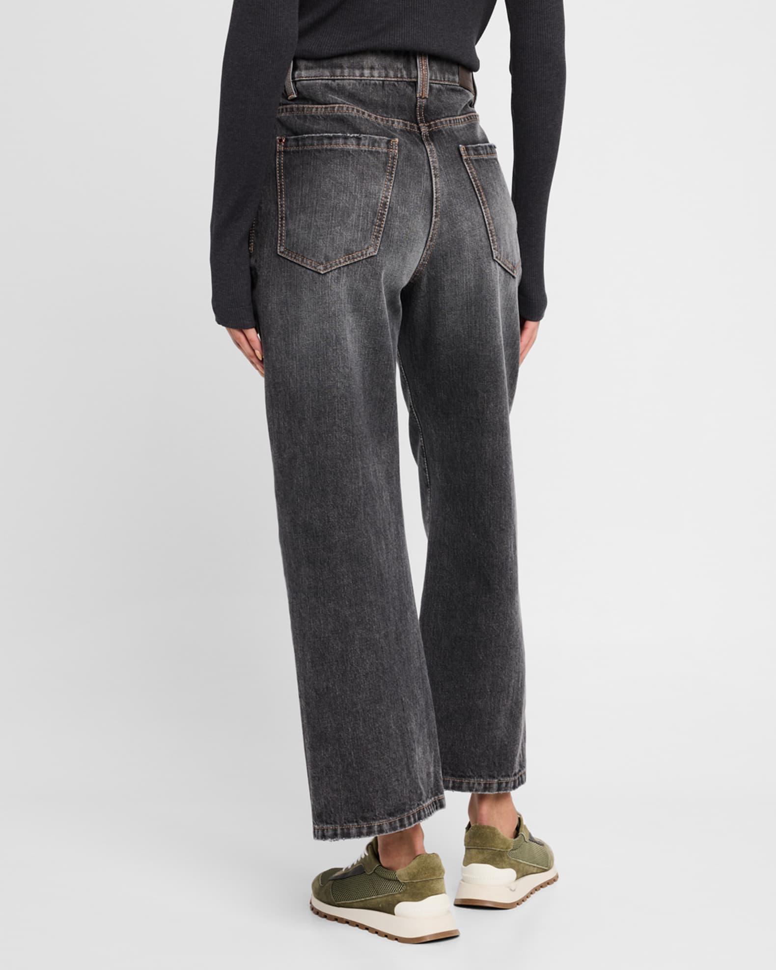 Vintage Wash Square Denim Jeans Product Image