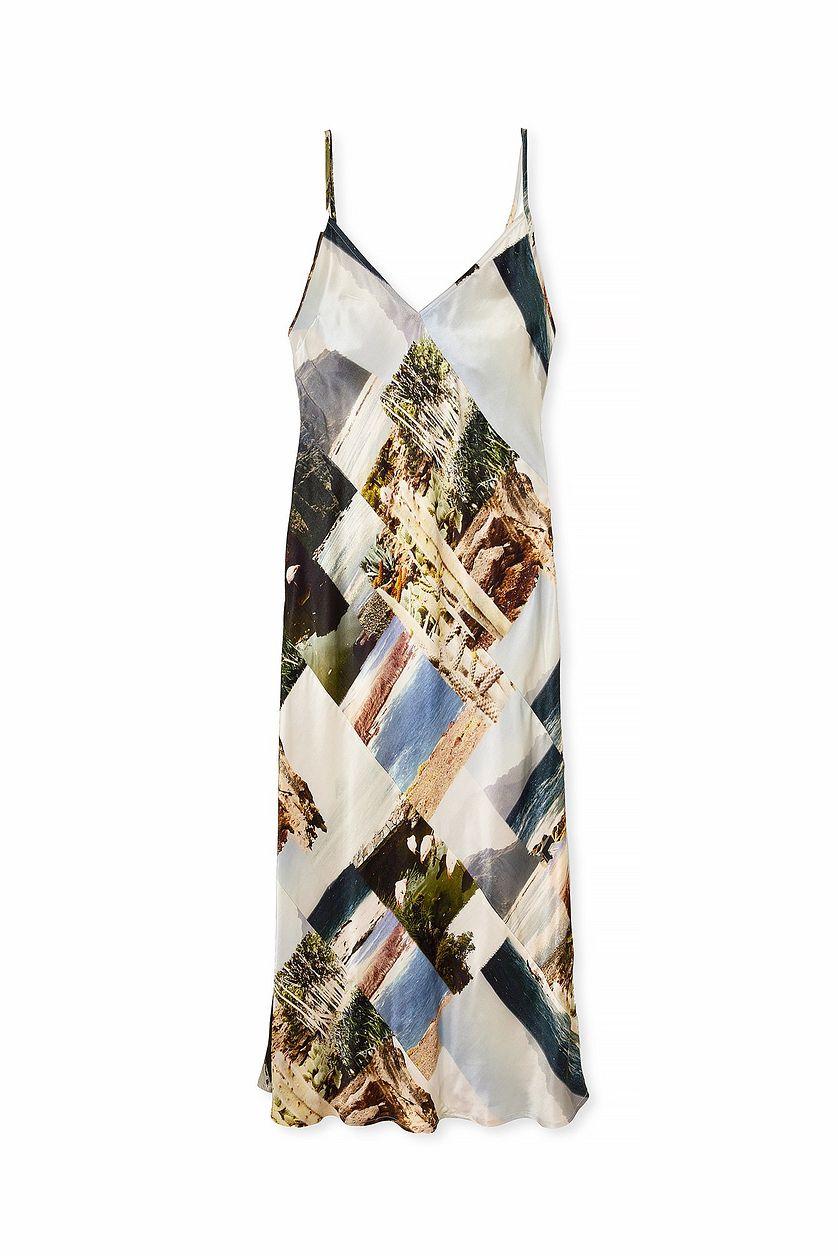 Photographic Print Viscose Midi Dress Product Image