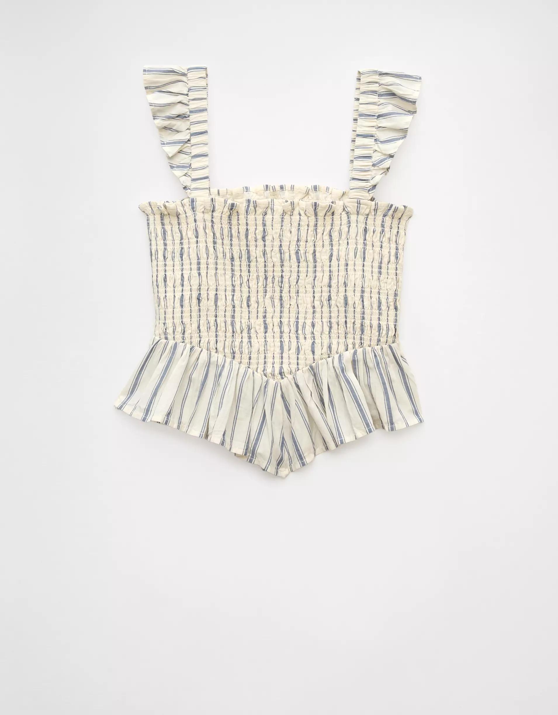 AE Bella Smocked Crop Top Product Image