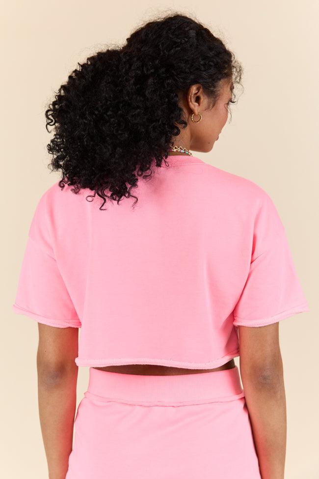 It's Justified Coral Crop T-Shirt FINAL SALE Product Image