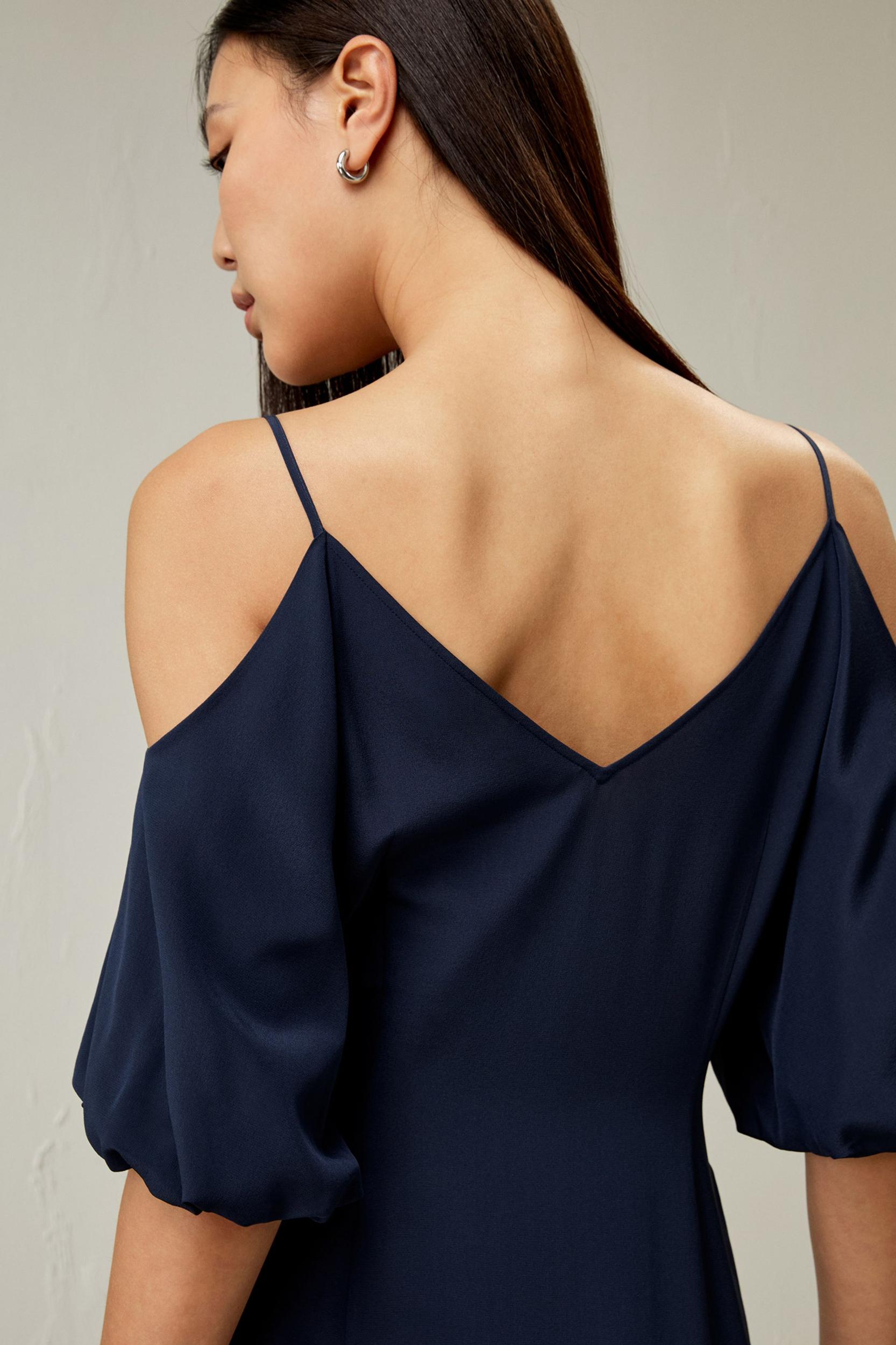 Cold Shoulder Silk Dress Product Image