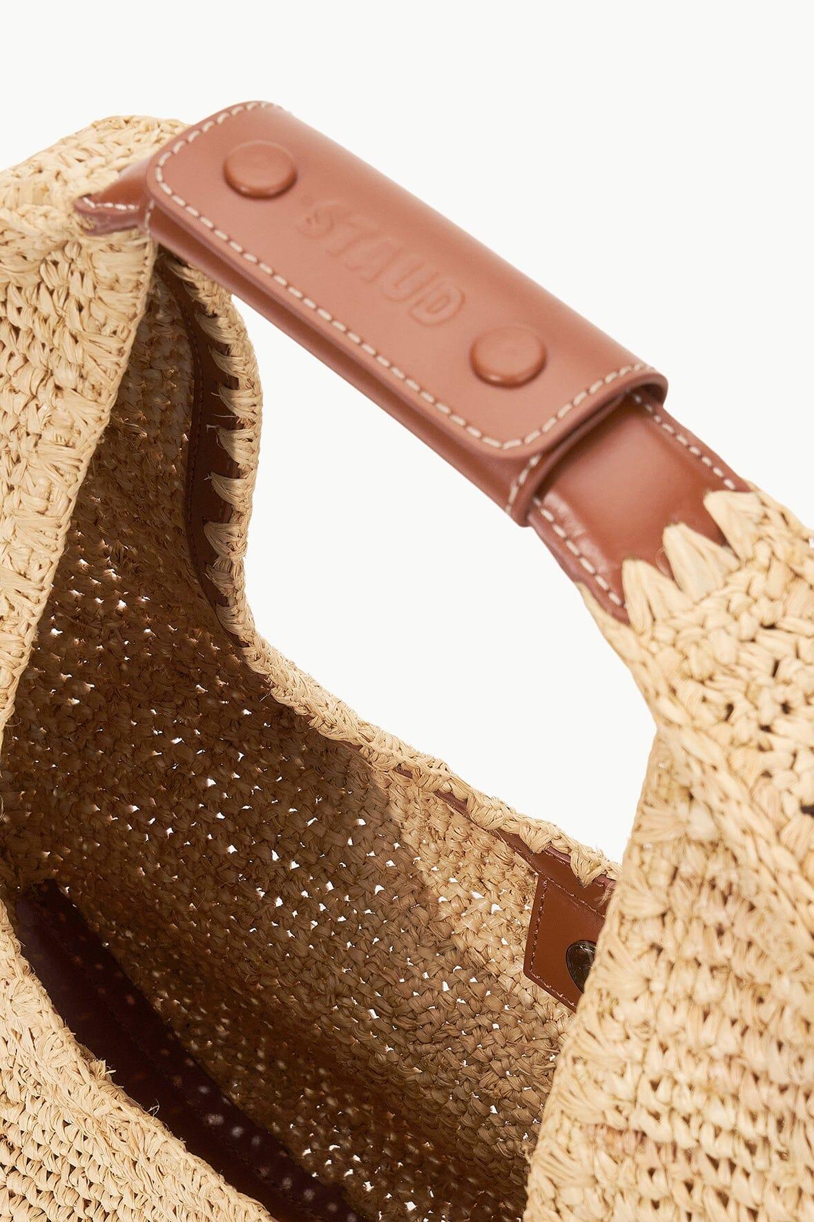 LARGE RAFFIA MOON BAG | NATURAL RAFFIA Product Image