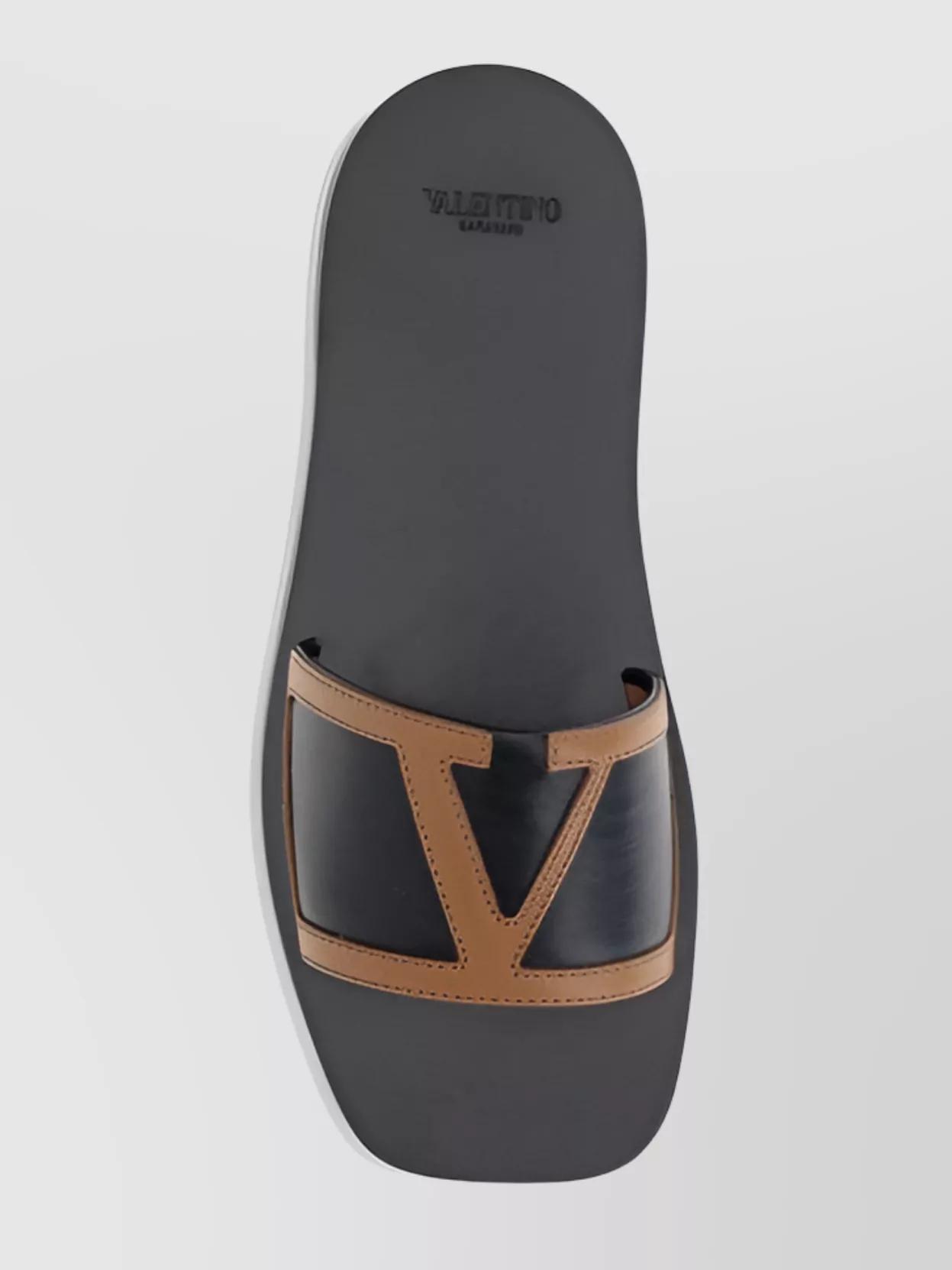 VALENTINO GARAVANI Viva Superstar Slide Sandal In Nappa Leather In Black Product Image