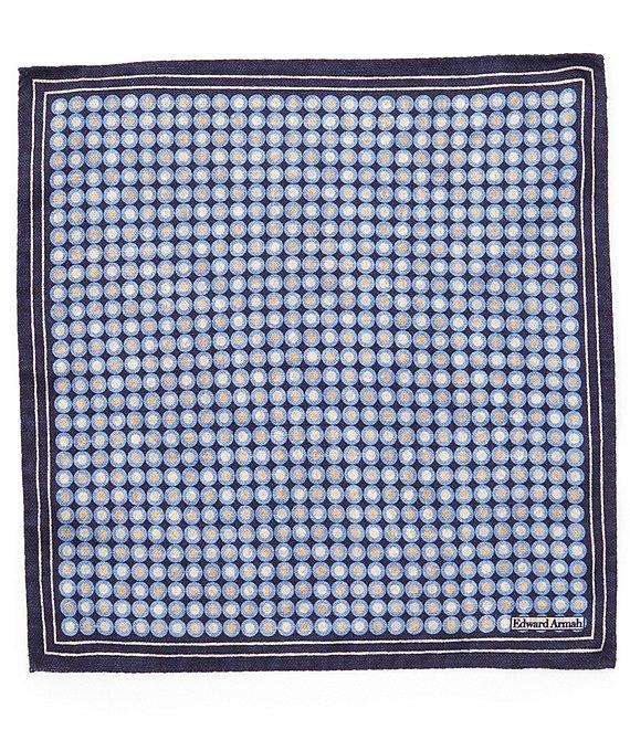 Edward Armah Circle Reversible Silk Pocket Square Product Image