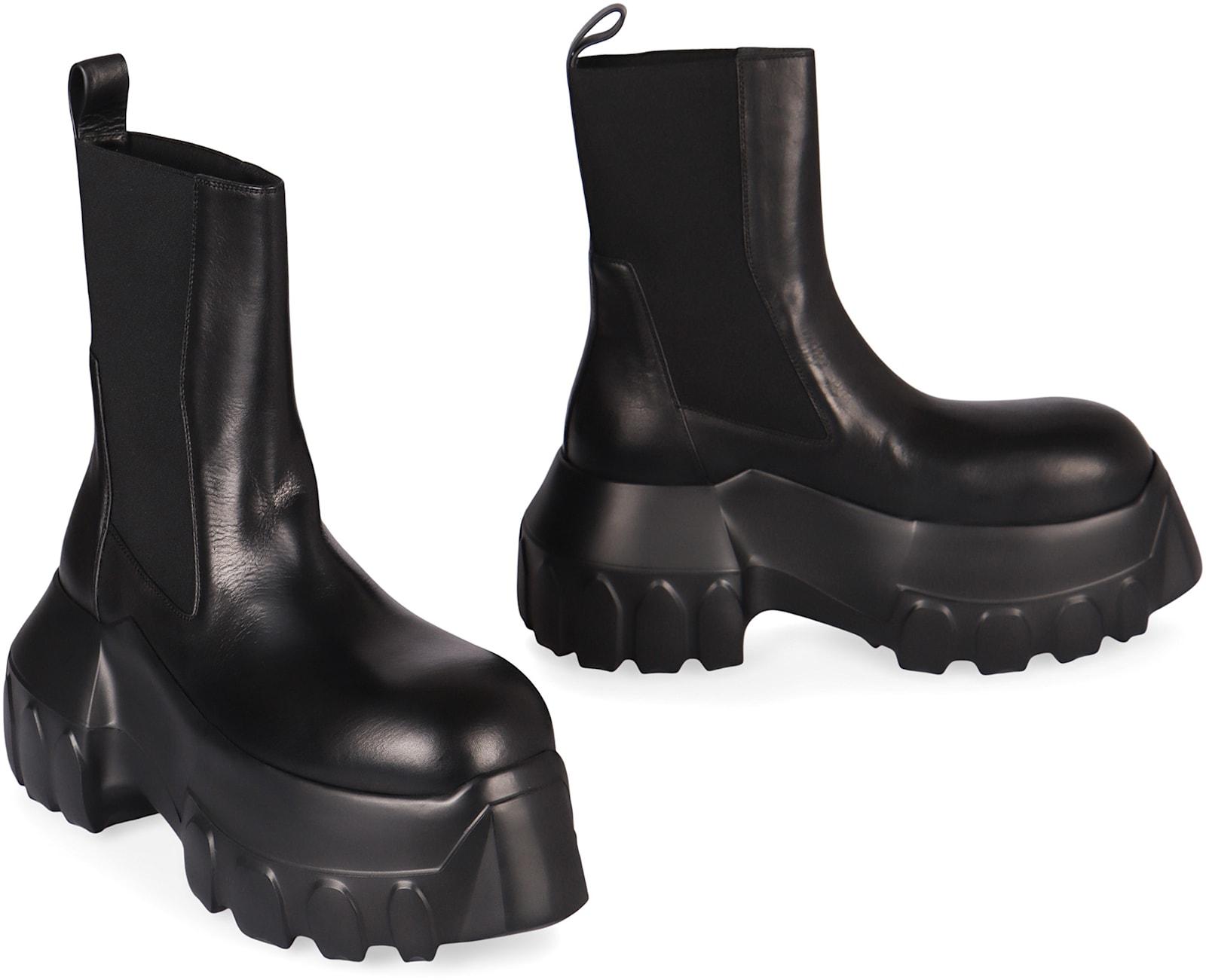 Black Hollywood Beatle Mega Tractor Chelsea Boots Product Image