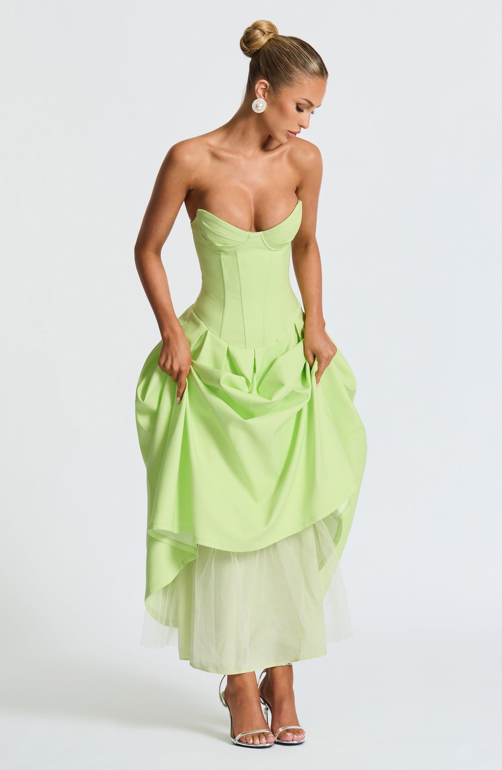 Salma Midi Dress - Lime Product Image
