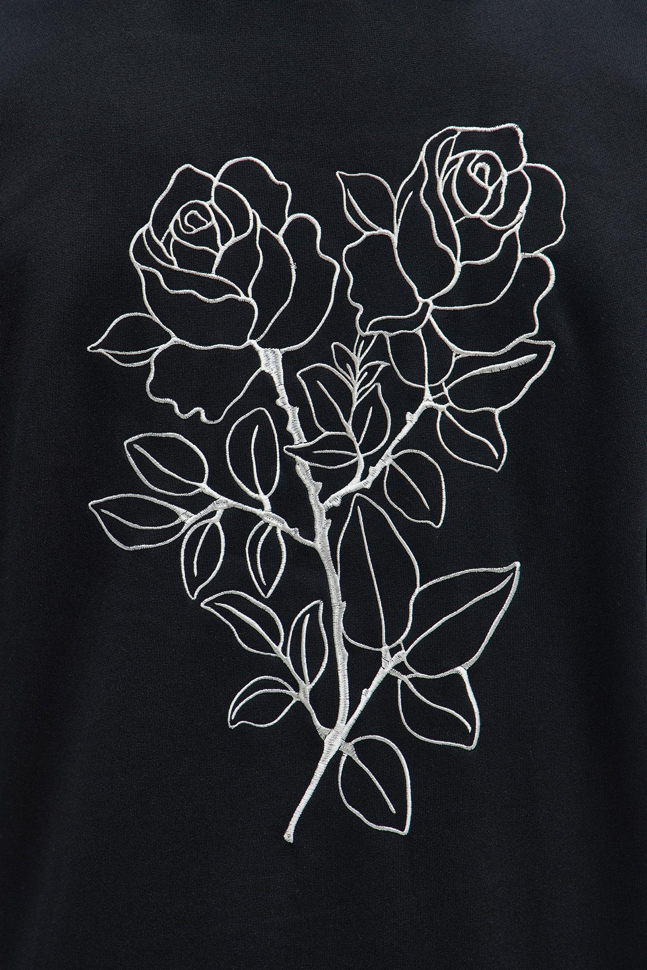 Rose Thorns Hoodie - Black Male Product Image