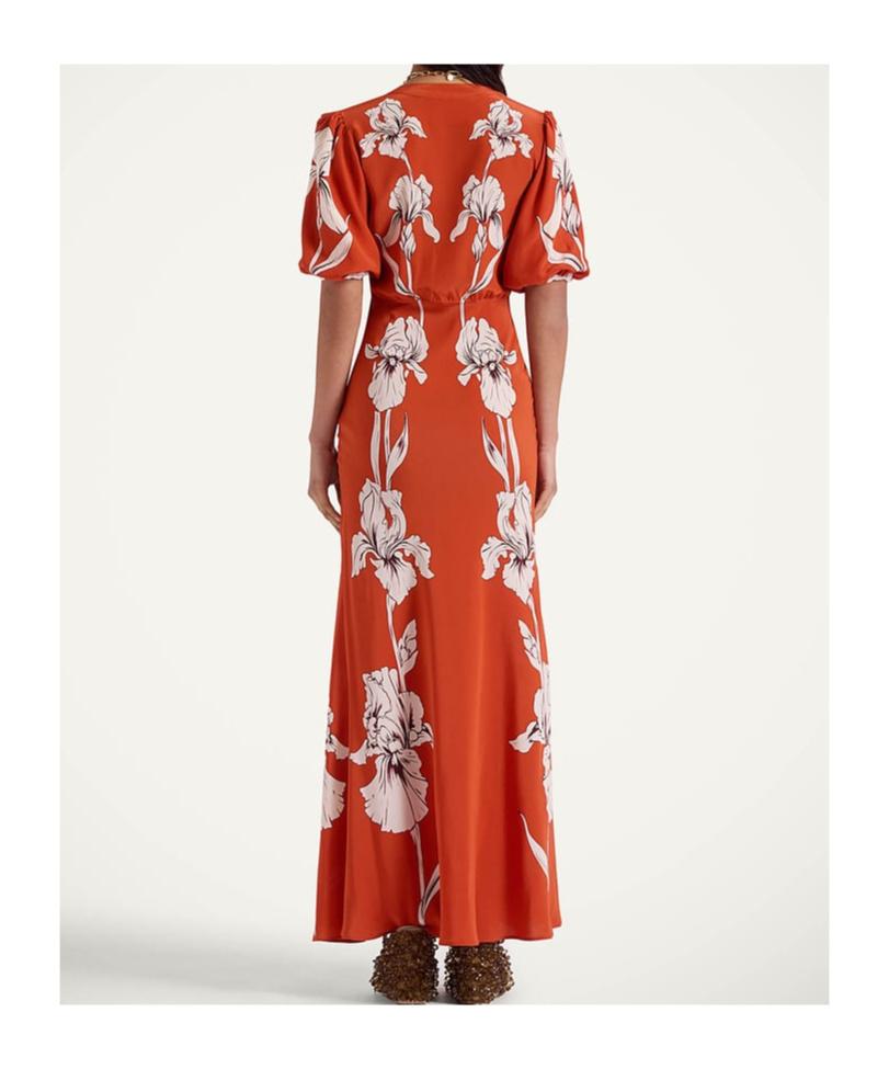 LA DOUBLEJ Marlene Floral-print Silk-crepe Maxi Dress In Iris Placée Product Image