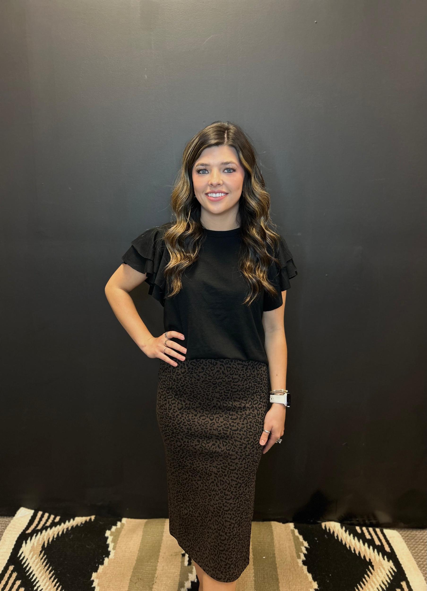 Leopard Midi Skirt - 2 Colors* Product Image