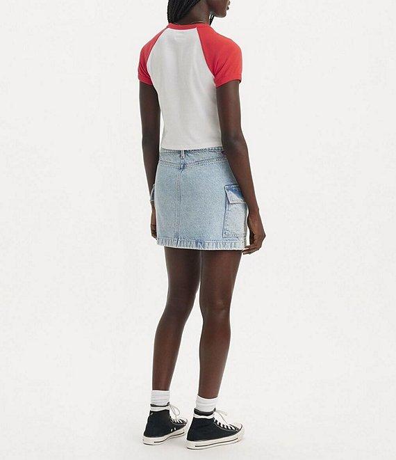 Levi's® Mid Rise Cargo Pocket Mini Denim Skirt Product Image
