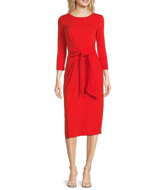 Lauren Ralph Lauren Imalah Ribbed Knit Midi Sheath Dress Product Image