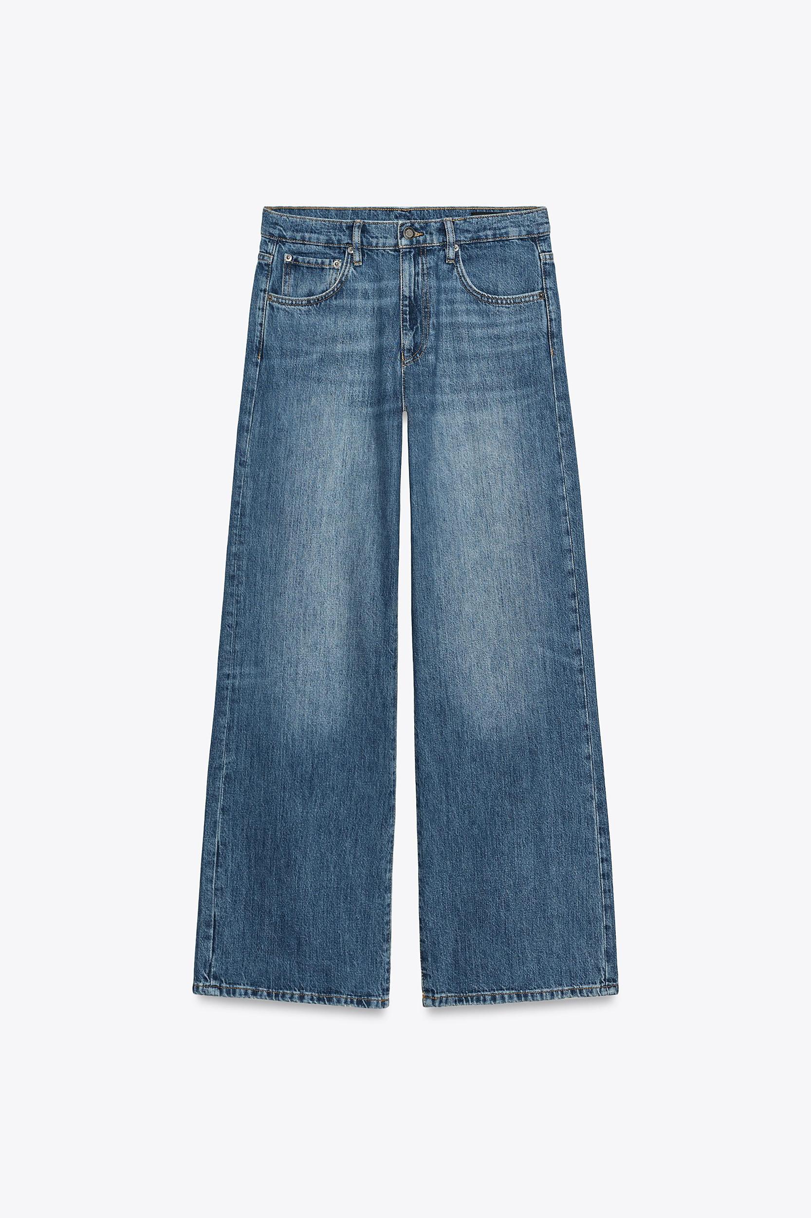 ZW COLLECTION WIDE LEG LOW RISE JEANS Product Image