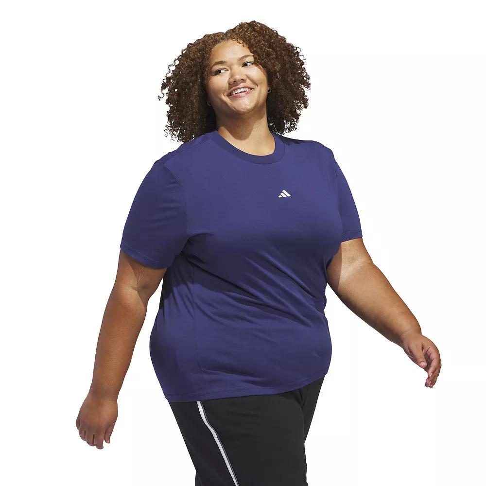 Plus Size adidas Essentials Small Logo T-Shirt, Women's, Size: 2XL, Dark Blue Product Image