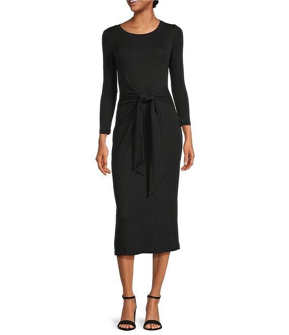 Lauren Ralph Lauren Imalah Ribbed Knit Midi Sheath Dress Product Image