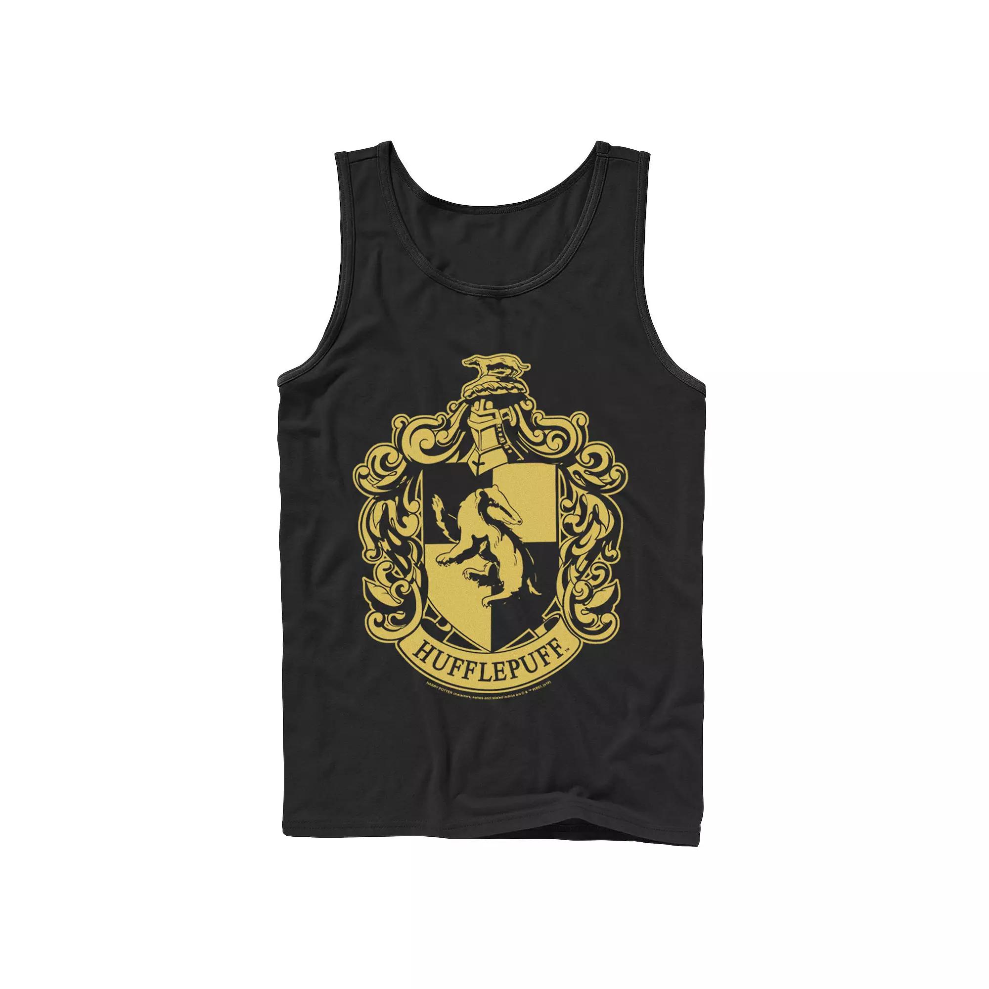 Men's Harry Potter Hufflepuff Simple House Crest Tank Top,  Product Image
