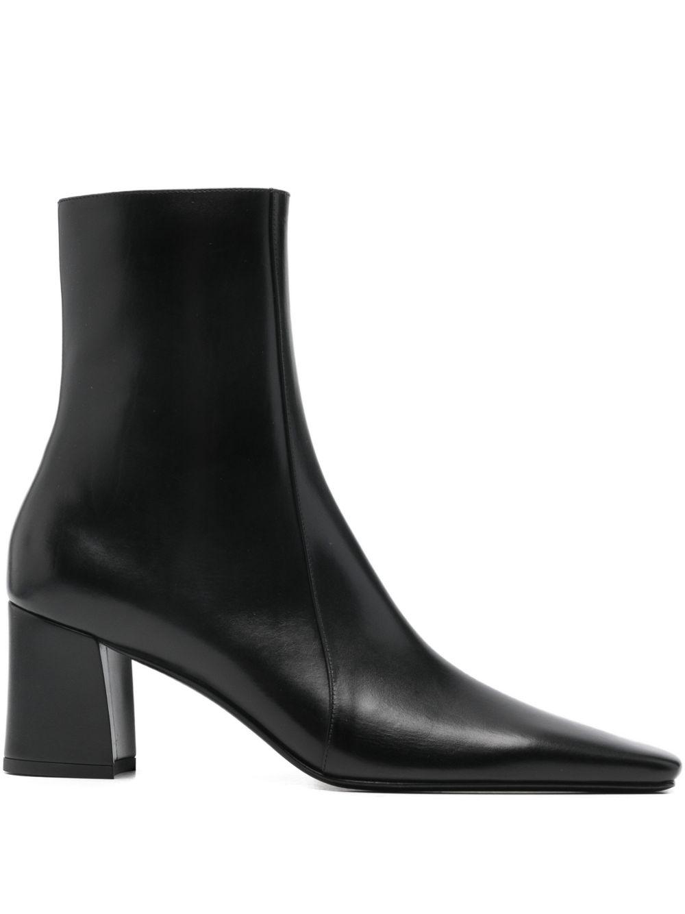 SAINT LAURENT Rainer 75 Patent Leather Ankle Boots In Black Product Image