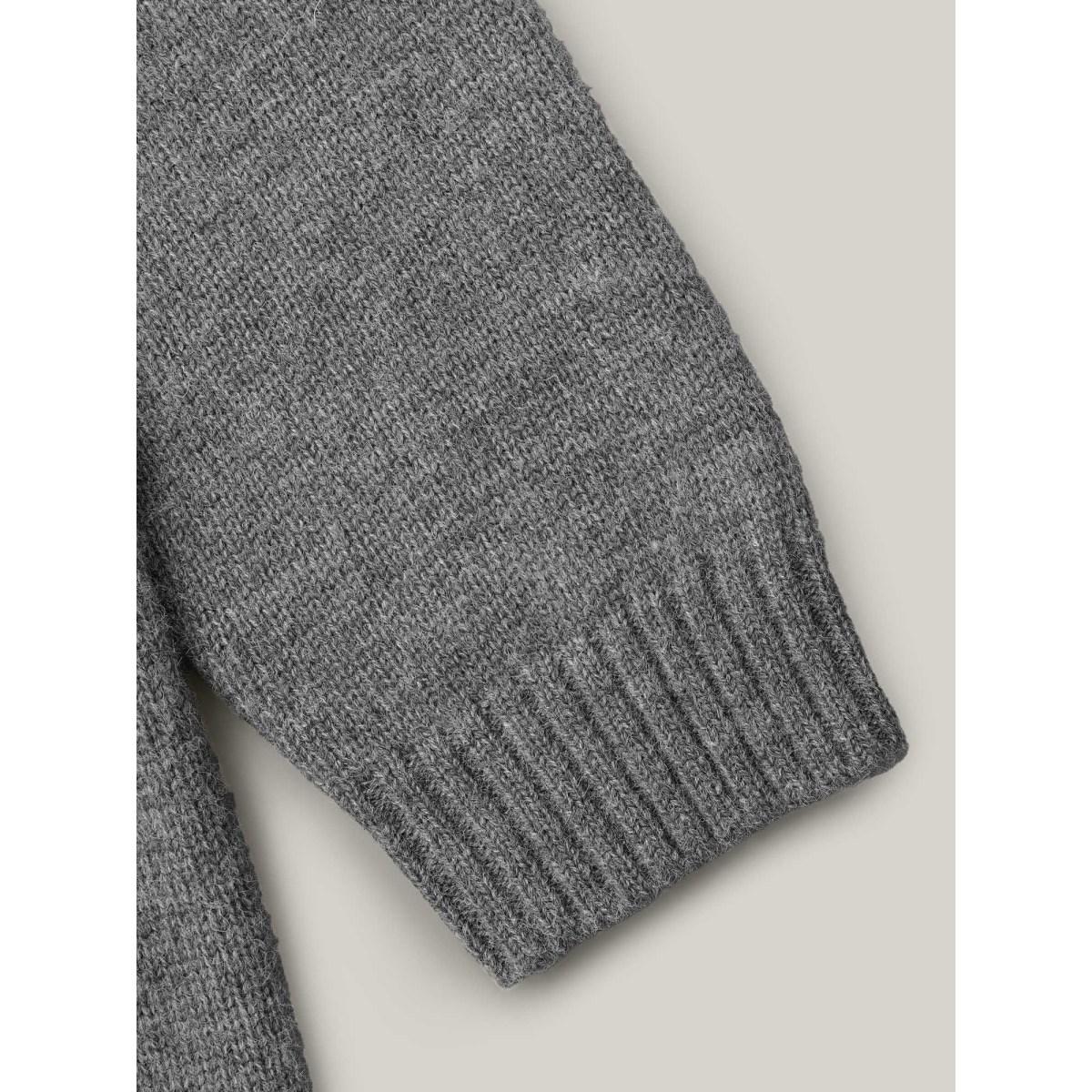 Plus Size Floral Textured Crew Neck Pullover DarkGray Women Playful Loose Long Sleeve Round Neck Casual Pullovers BloomChic 22-24/3X Product Image