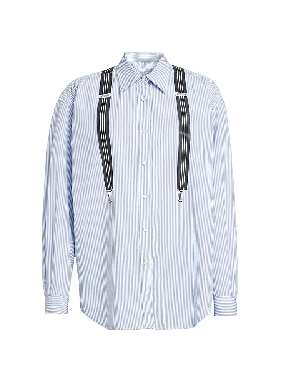 Womens Printed Suspender Oxford Shirt Product Image