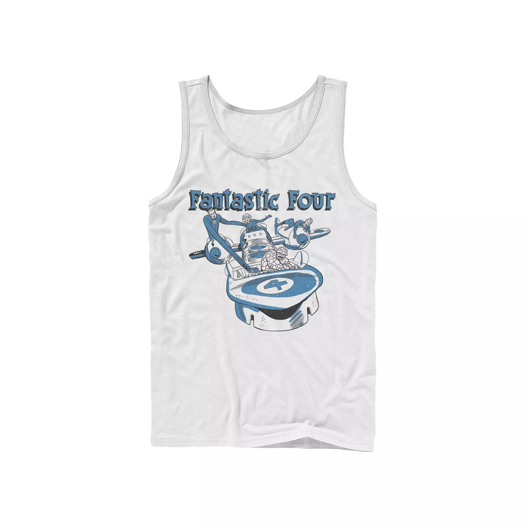 Men's Marvel Fantastic Four Group Shot Fantasticar Tank Top,  Product Image