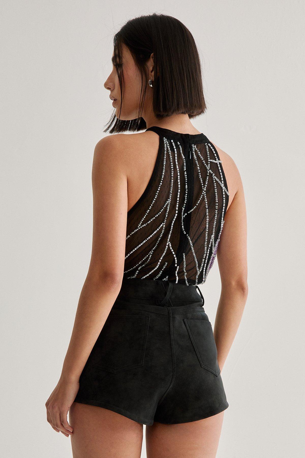 Hand Embellished Placement Bodysuit Product Image