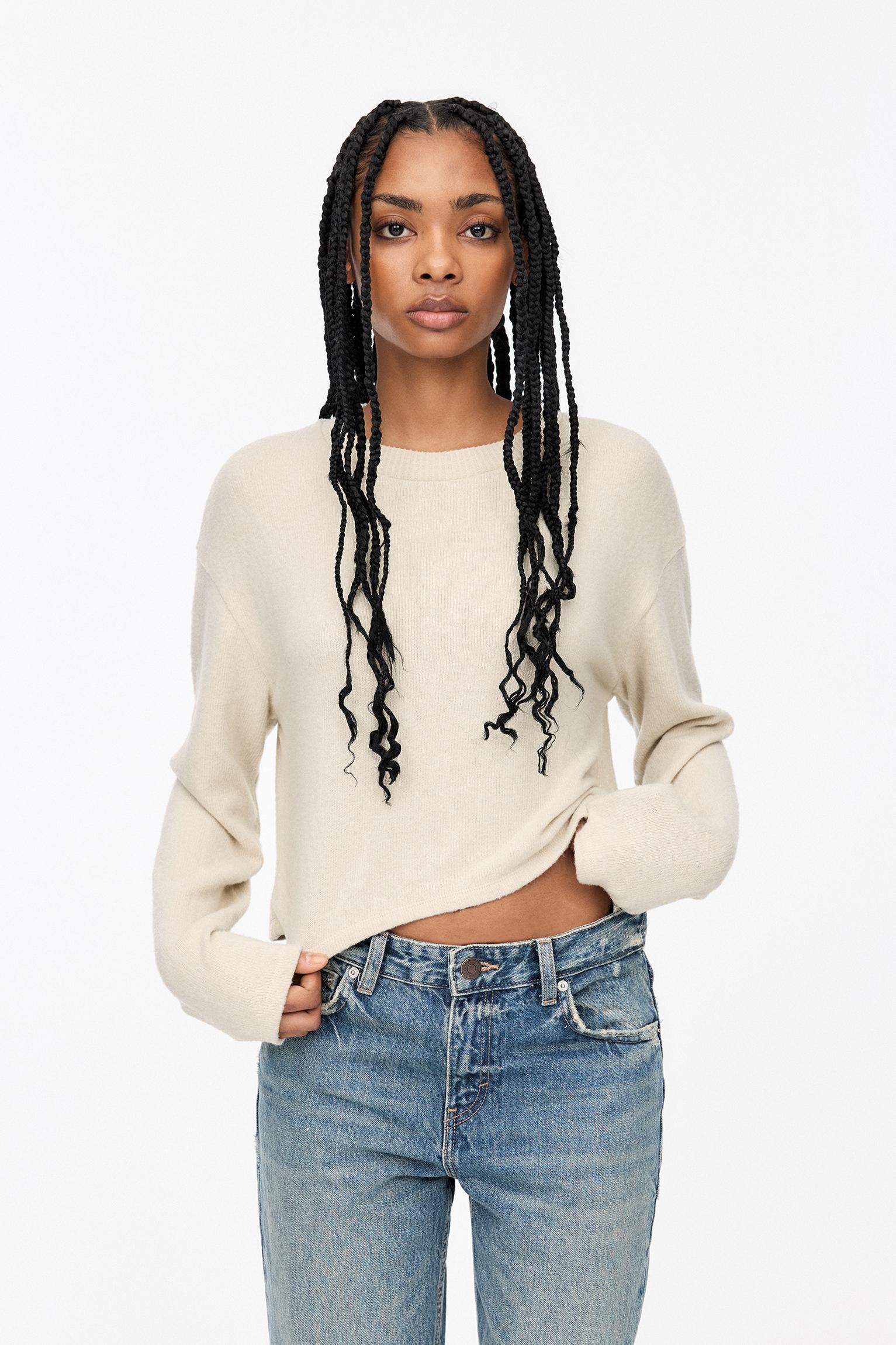 Soft touch cropped sweater Product Image