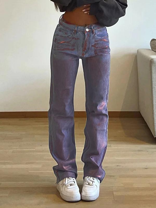 Street Washed Tie Dye Boyfriend Jeans Product Image