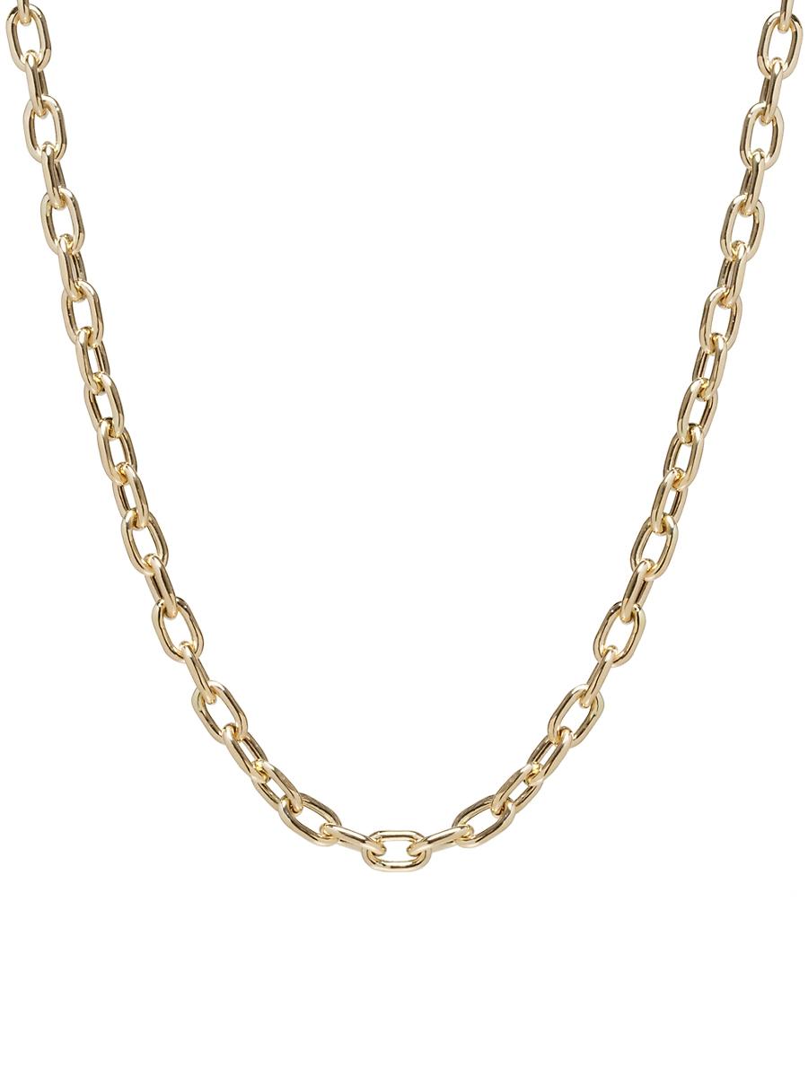 Womens Heavy Metal 14K Yellow Gold Extra-Large Square-Oval LInk Necklace Product Image