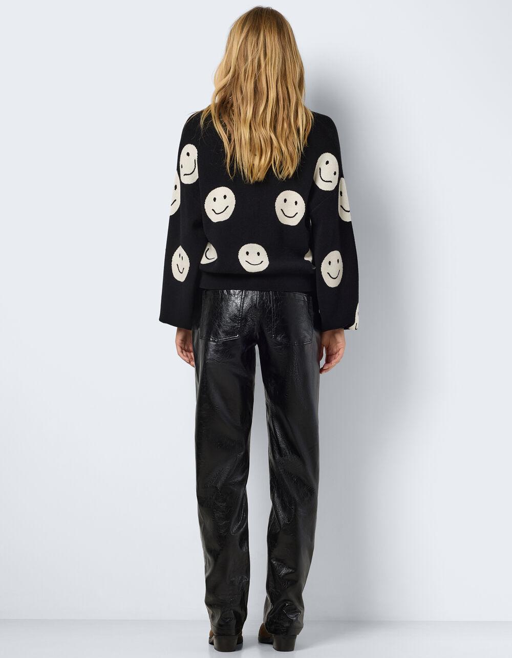 NOISY MAY Kane Evy Womens Faux Leather Pants - BLACK Product Image