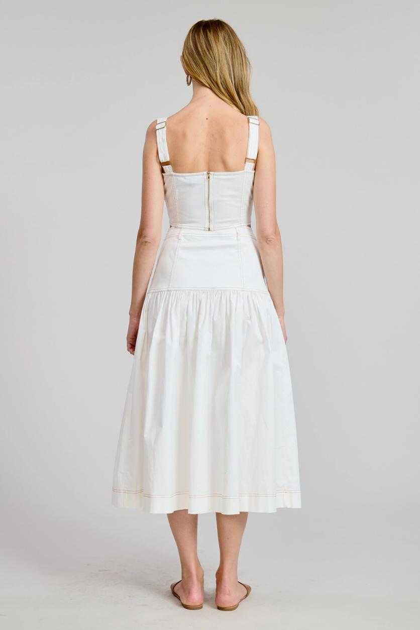 Button Detail Midi Skirt Product Image